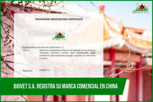 Biovet S.A. registra su marca comercial en China